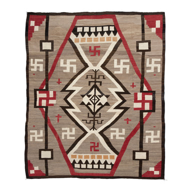 Navajo Crystal Area Wewaving, Native, Weaving, Floor Rug