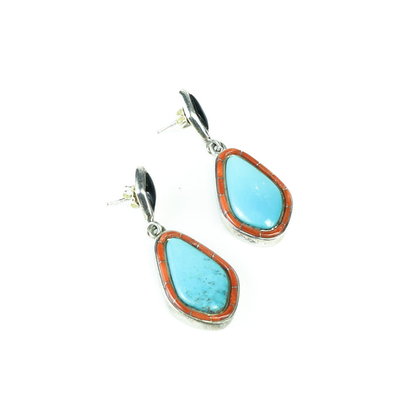 Turquoise Earrings, Jewelry, Earrings, Native