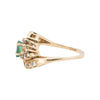 14k Gold Diamond and Emerald Ring