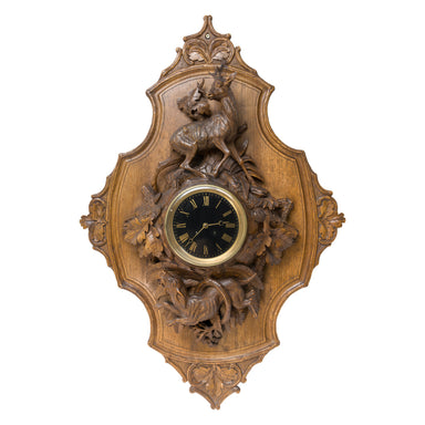 Black Forest Clock Plaque by Johann Huggler, Furnishings, Black Forest, Clock