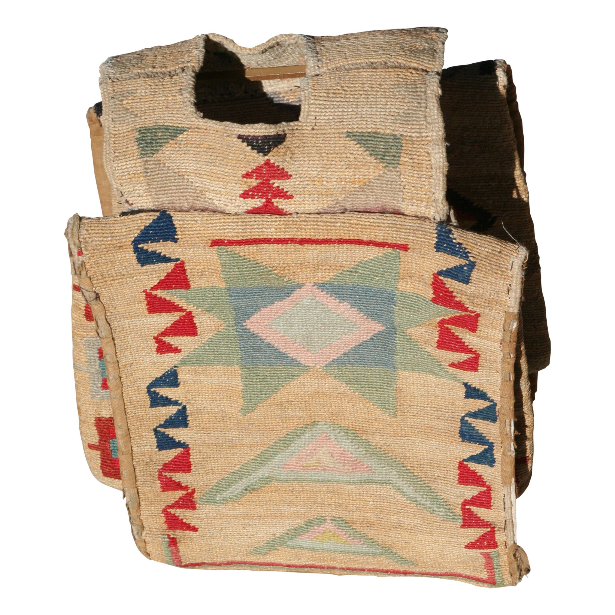 Plateau Corn Husk Saddle Bags, Native, Basketry, Corn Husk