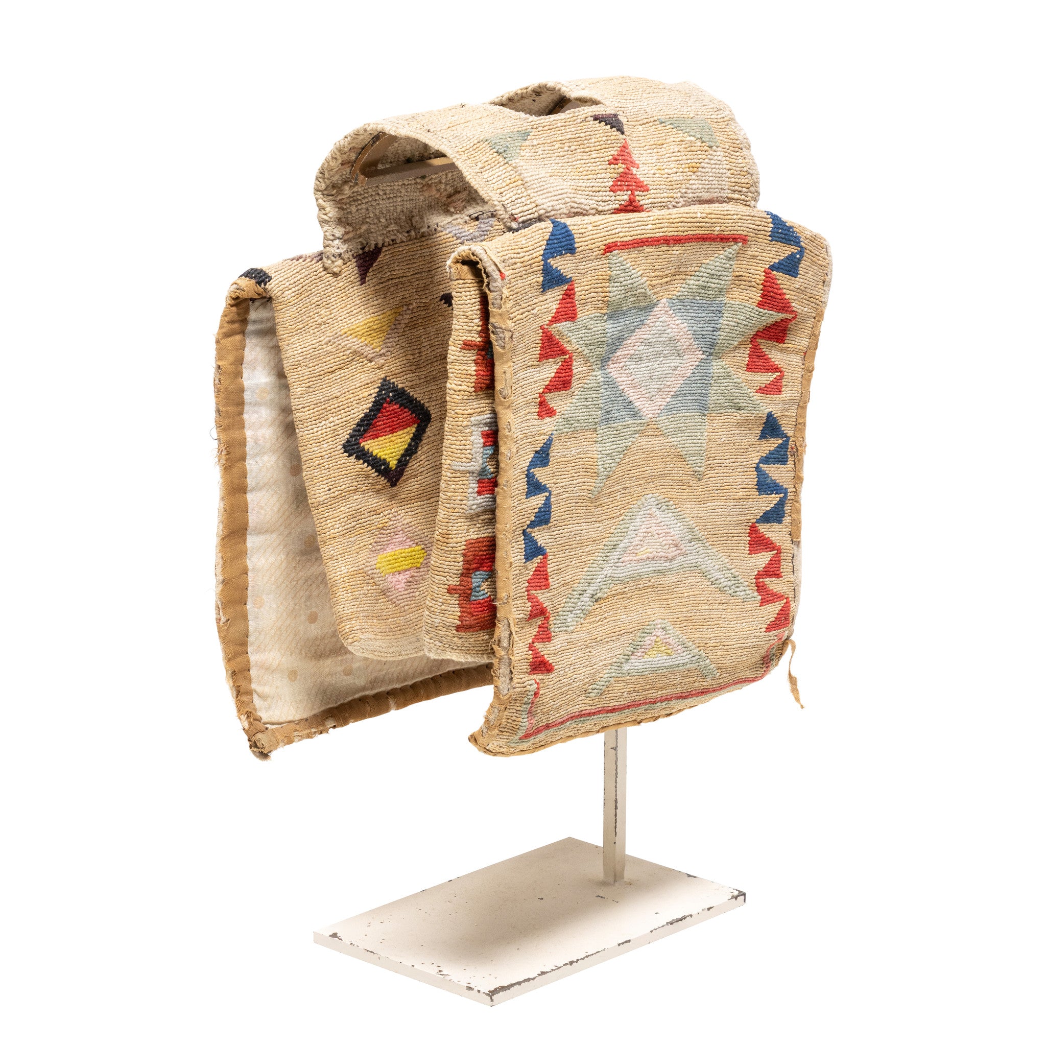 Plateau Corn Husk Saddle Bags, Native, Basketry, Corn Husk