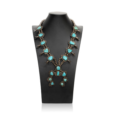 Navajo Turquoise Squash Blossom, Jewelry, Squash Blossom, Native