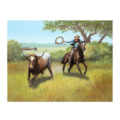 "Brush Bull" by Forrest F. Glyn Wood, Fine Art, Painting, Western