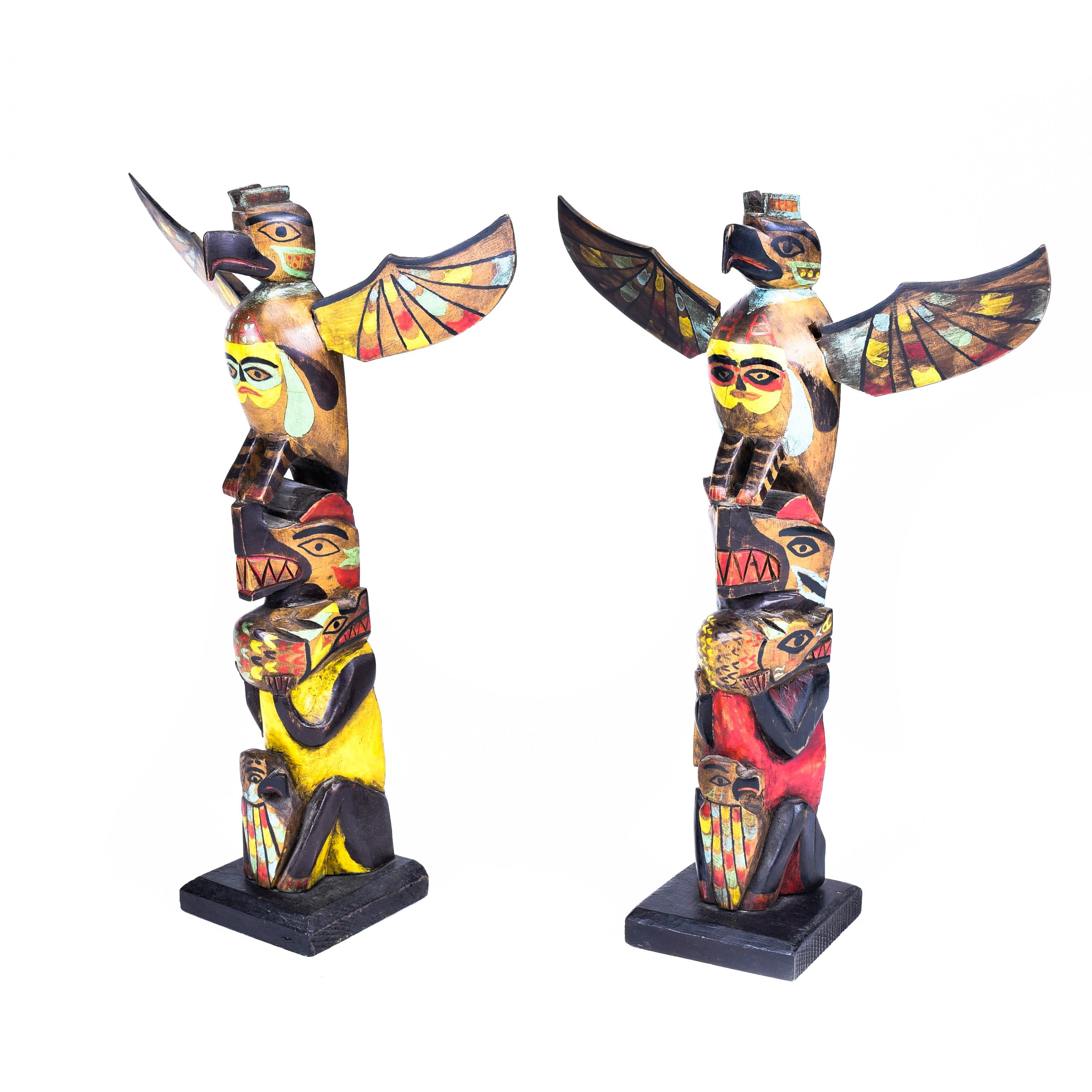 Pair of Nuu-chah-nulth Model Totems