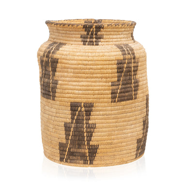 Pima Basketry Jar, Native, Basketry, Vertical