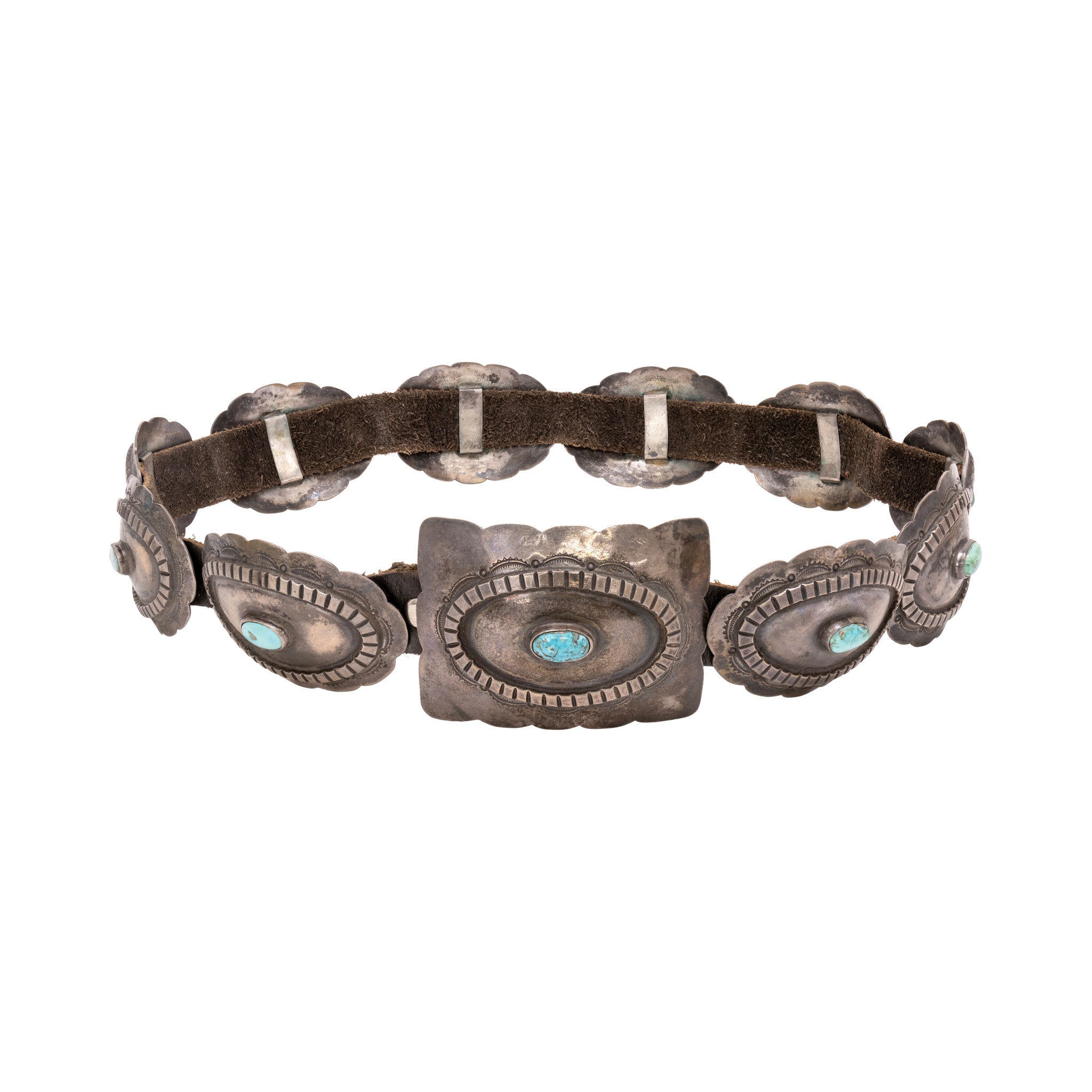 Navajo Turquoise Concho Belt, Jewelry, Belt, Native