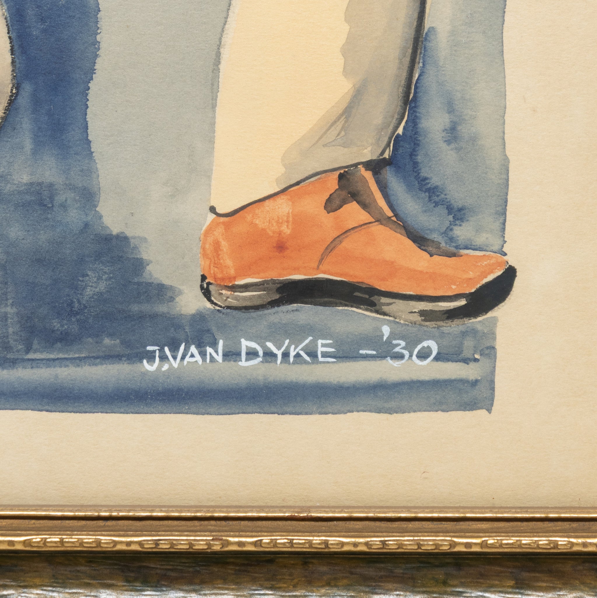 Indian with Bow by J. Van Dyke