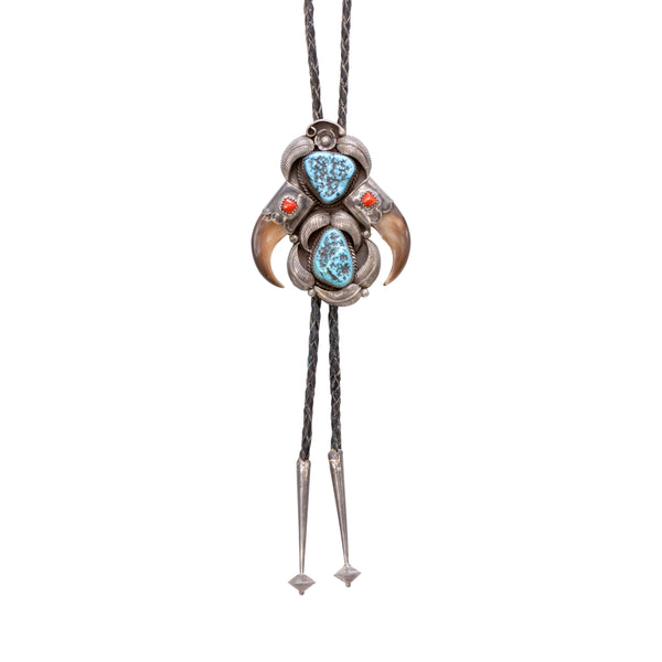 Navajo Bear Claw Bolo, Jewelry, Bolo Necktie, 