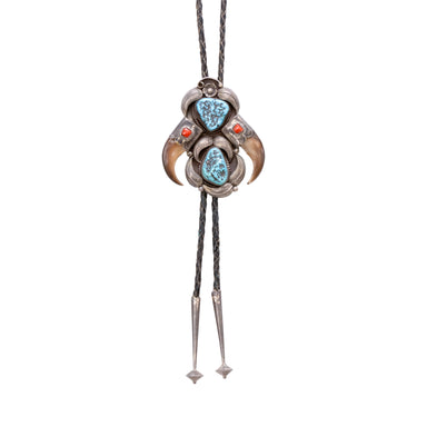 Navajo Bear Claw Bolo, Jewelry, Bolo Necktie, 