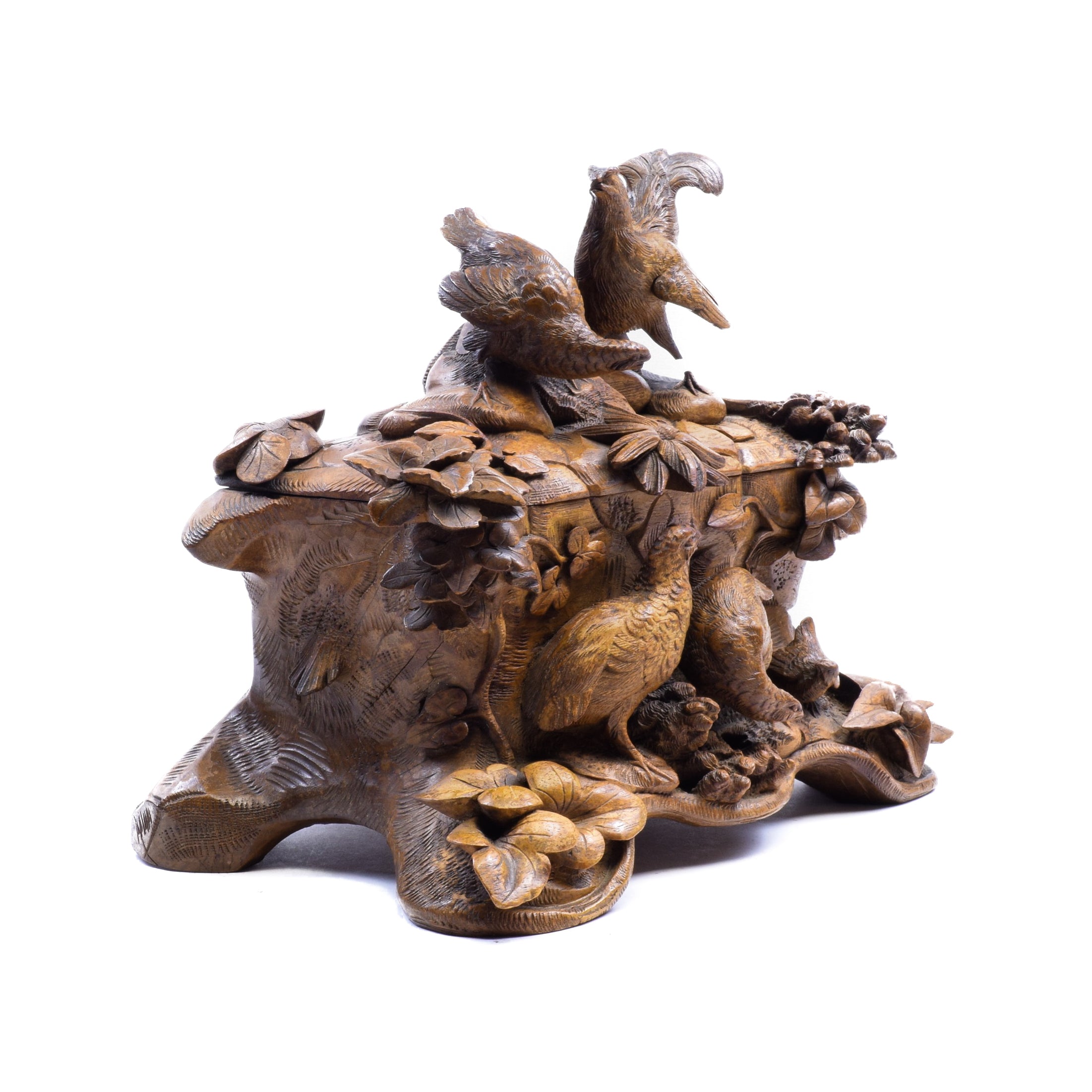 Four Game Birds and a Chick