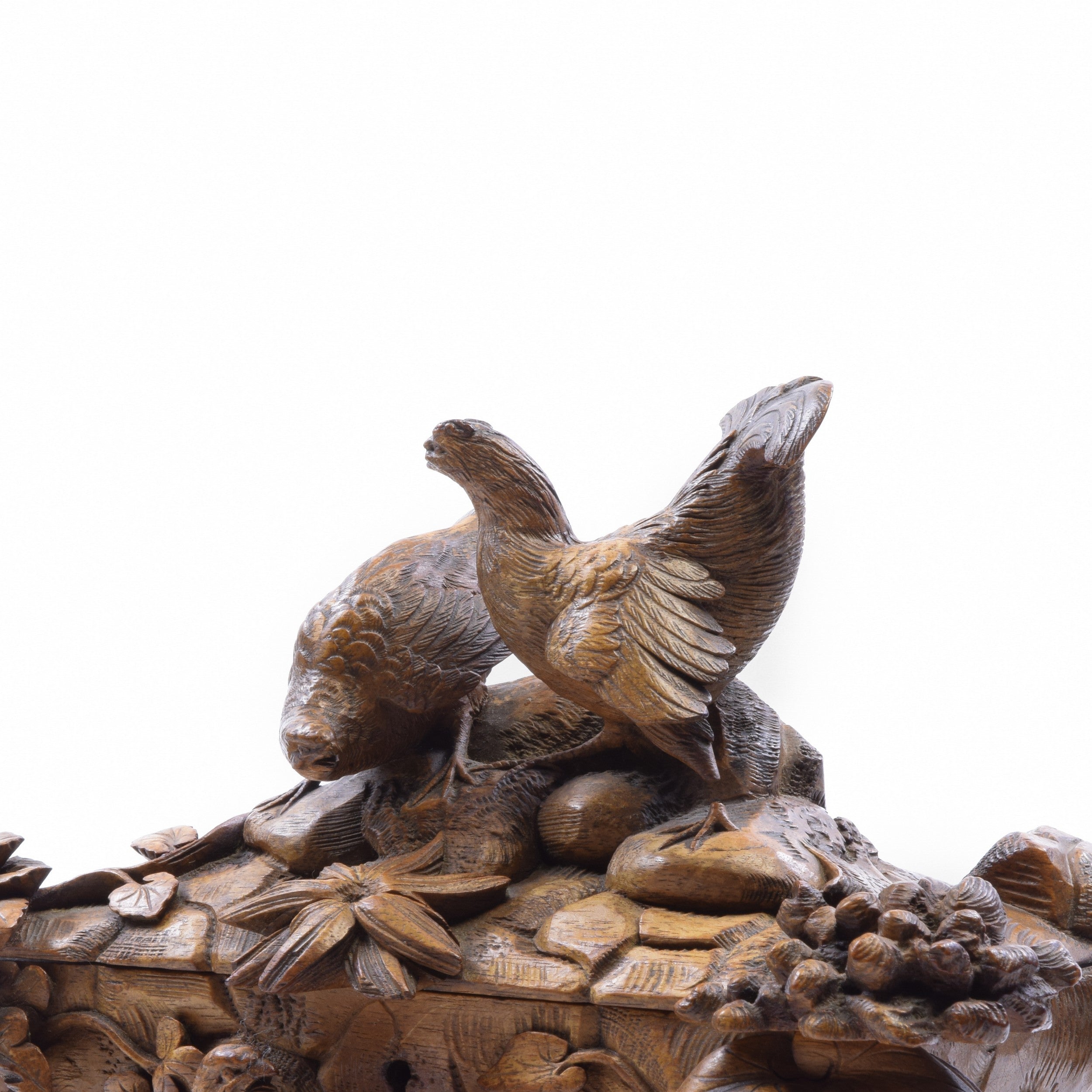 Four Game Birds and a Chick