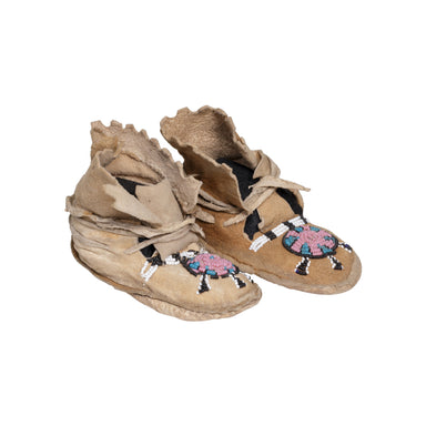 Ute Child's Moccasins, Native, Garment, Moccasins