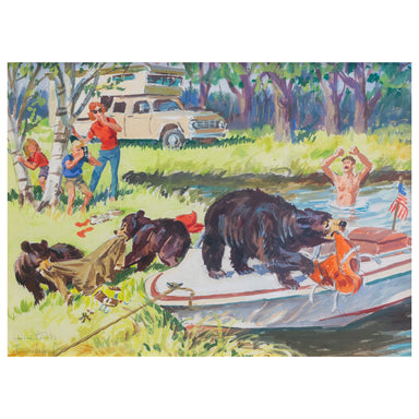 Two Way Stretch by Walter M. Baumhofer, Fine Art, Painting, Sporting