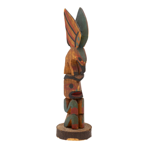 Nuu-chah-nulth Model Totem, Native, Carving, Totem Pole