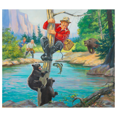 "A Predicament" by Robert Berran and Hy Hintermeister, Fine Art, Painting, Sporting