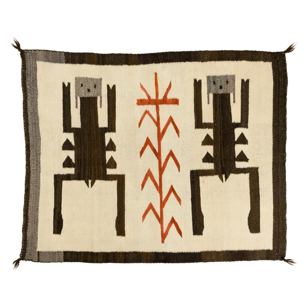 Navajo Double Fertility Yei, Native, Weaving, Wall Hanging