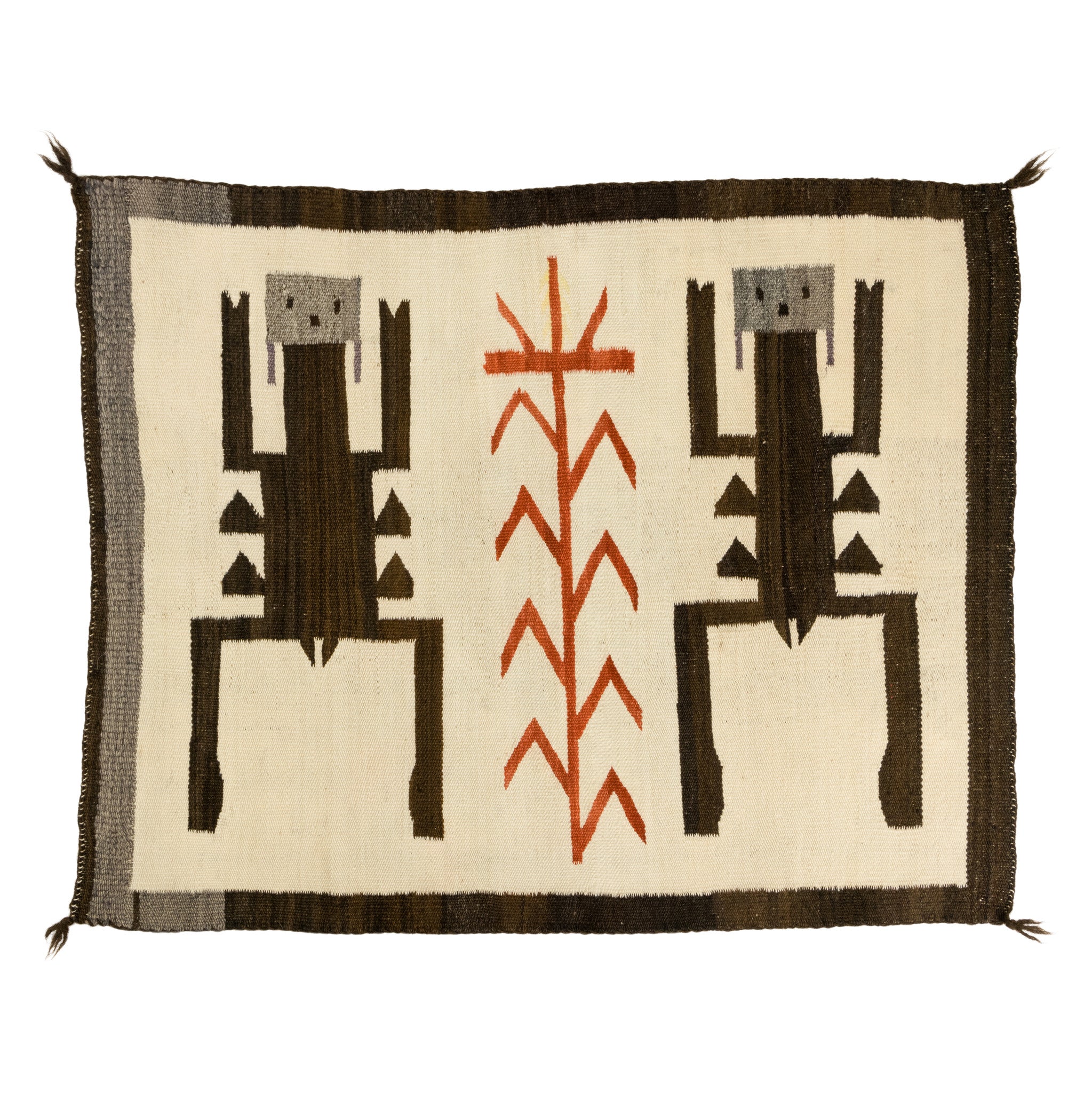 Navajo Double Fertility Yei, Native, Weaving, Wall Hanging