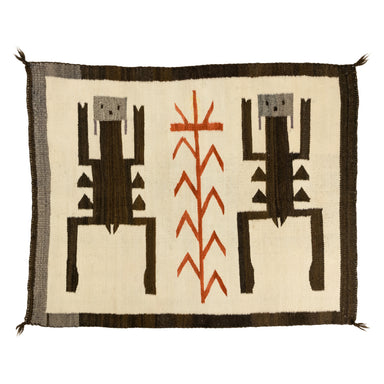 Navajo Double Fertility Yei, Native, Weaving, Wall Hanging