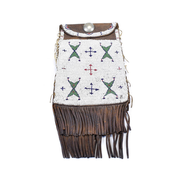 Arapaho Beaded Dispatch Pouch, Native, Bag, Pouch