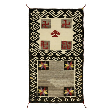 Navajo Crystal Double Saddle, Native, Weaving, Double Saddle Blanket