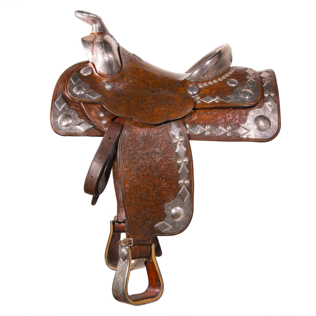 Étriers Vintage Diablo Monel Western Show Avec Conchos Sterling 1 1/4 Étriers Vintage Diablo Monel Western Show Avec Conchos Sterling 1 1/4