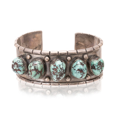 Navajo Turquoise and Silver Bracelet, Jewelry, Bracelet, Native