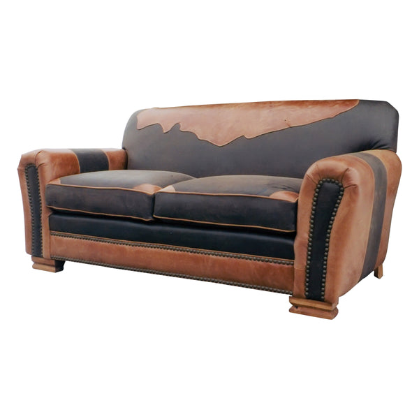 Kennedy Collection Leather Sitting Room Couch, Furnishings, Furniture, Couch