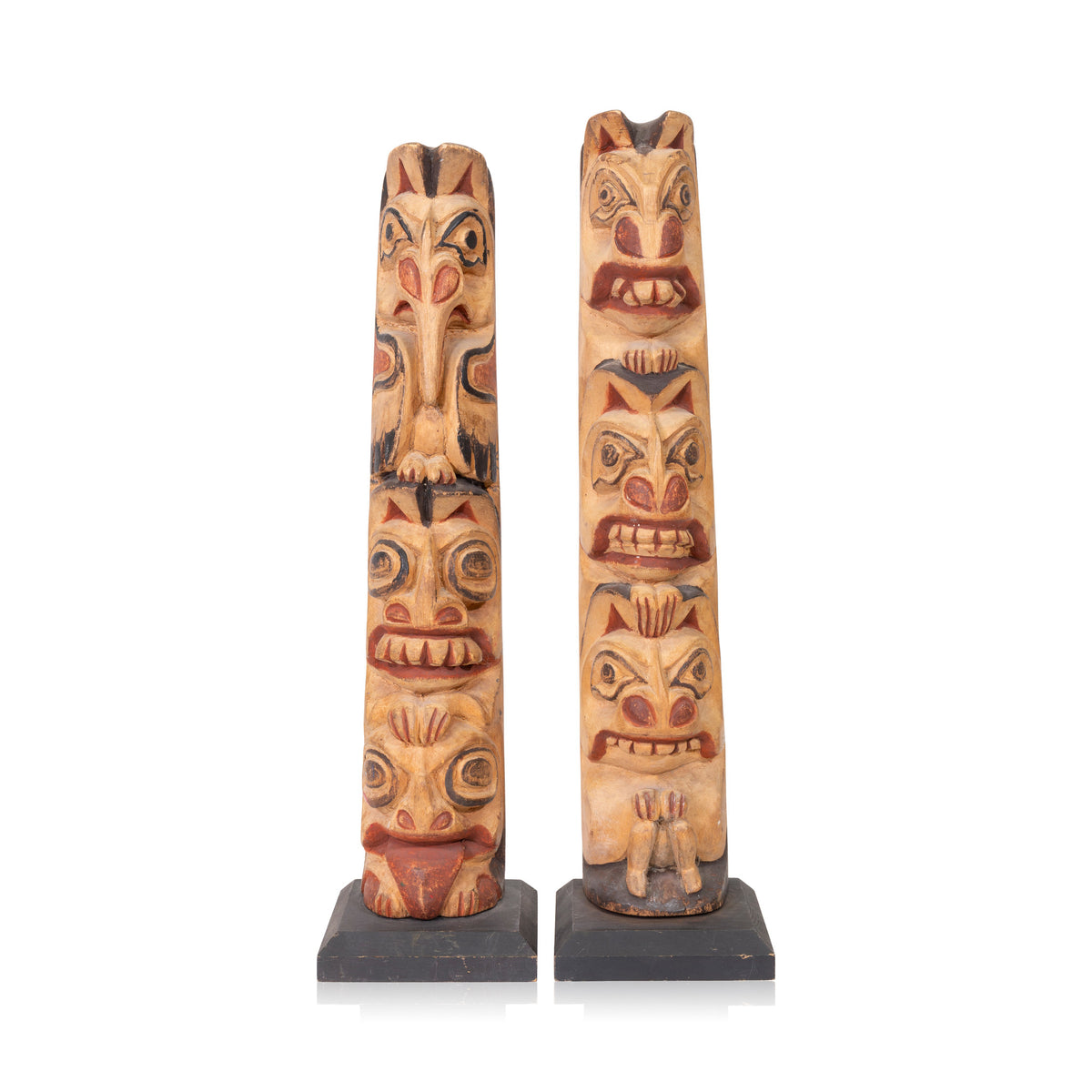 Pair of Haida Totem Poles — Cisco's Gallery
