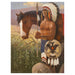 Indian Chief with Horse by Charles Damrow, Fine Art, Painting, Native American