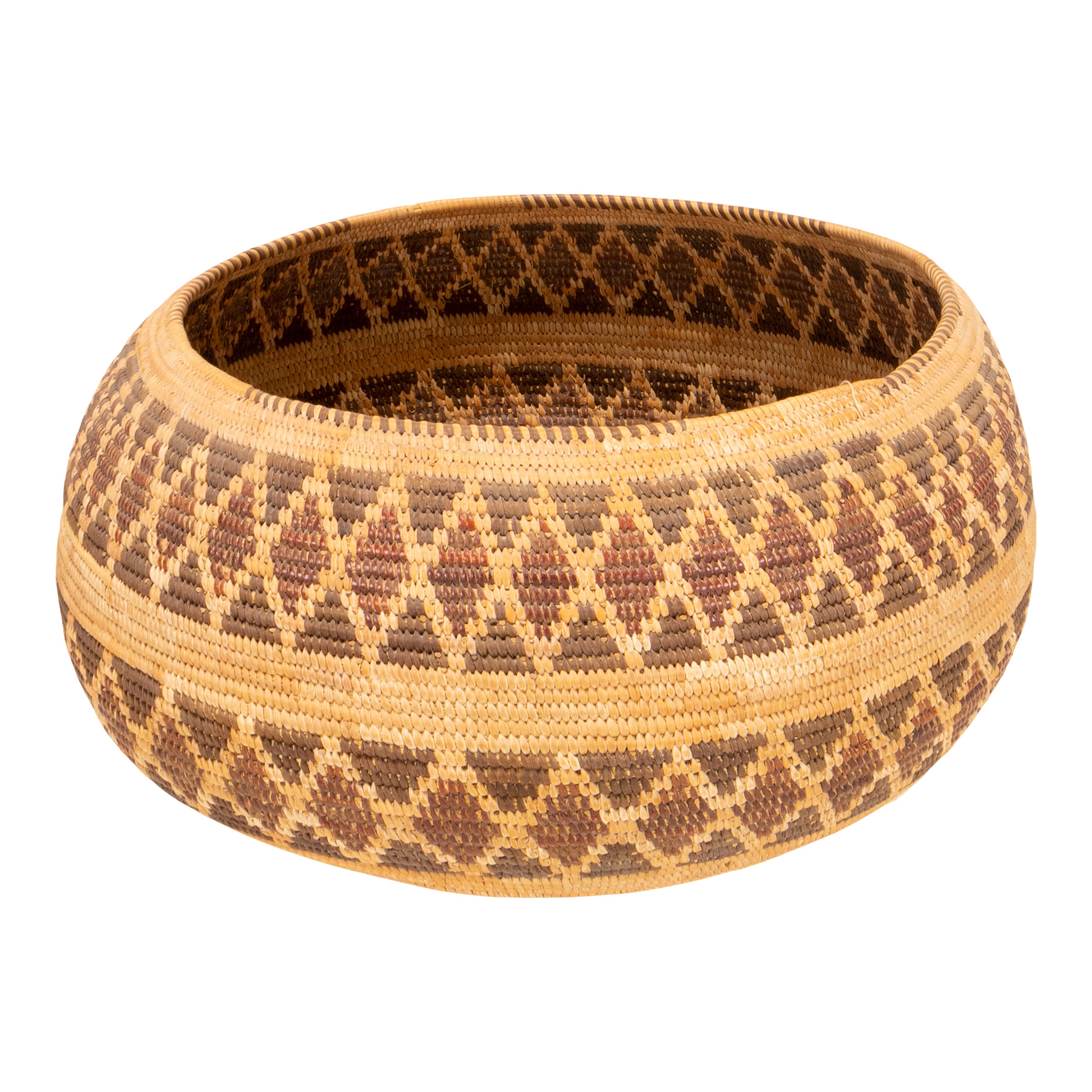 Yokuts Basket, Native, Basketry, Vertical