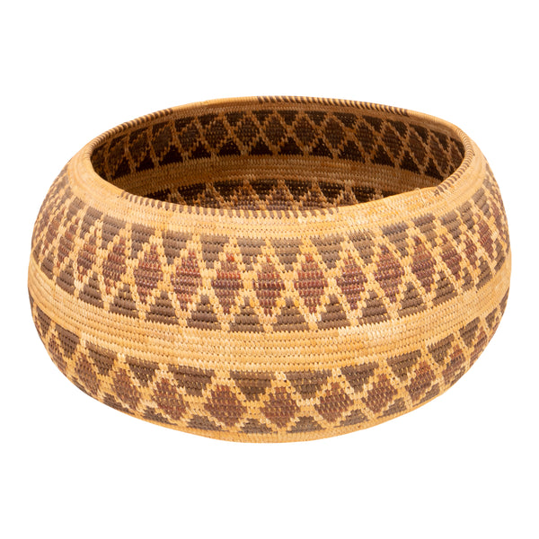 Yokut Basket, Native, Basketry, Vertical