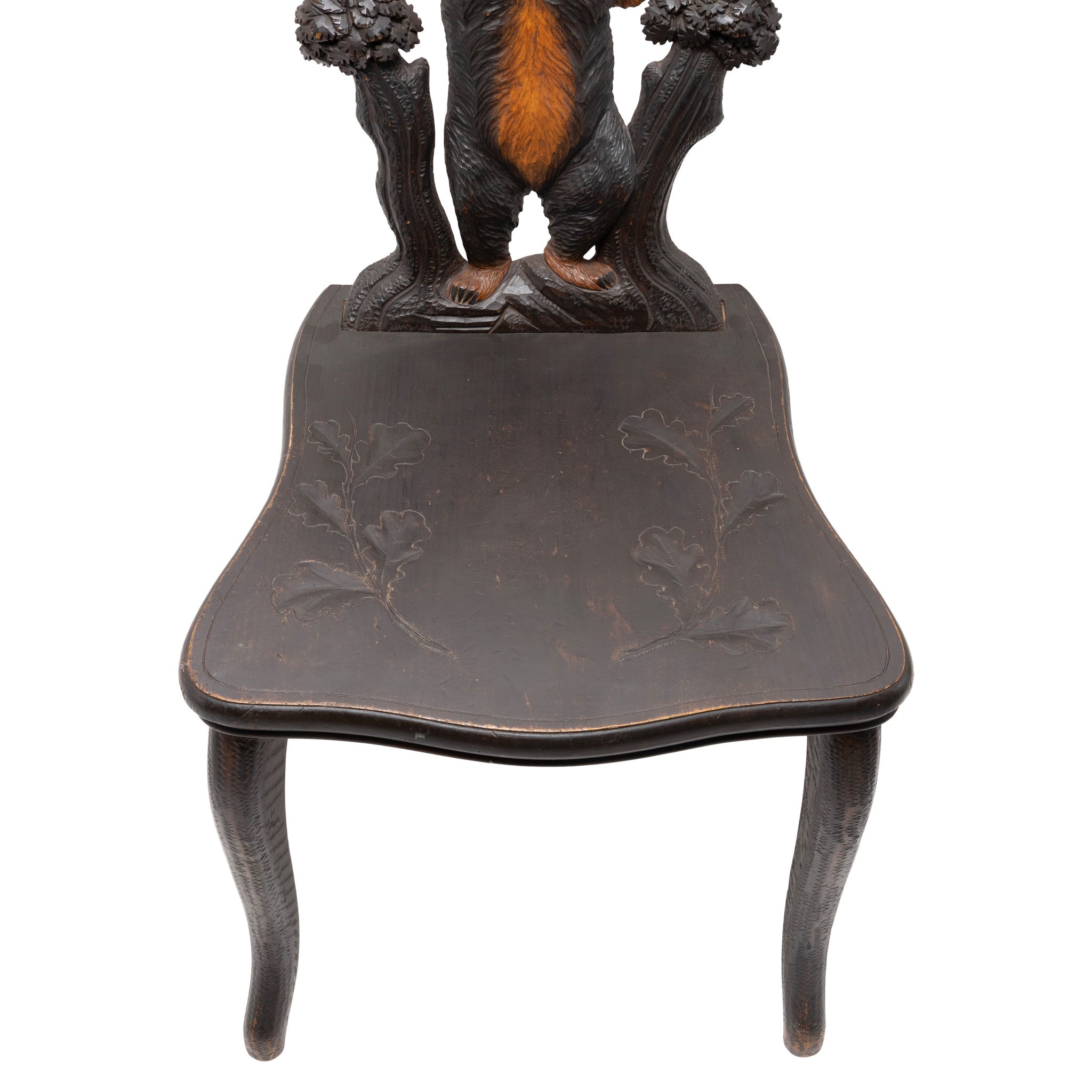 Pair of Black Forest Carved Chairs
