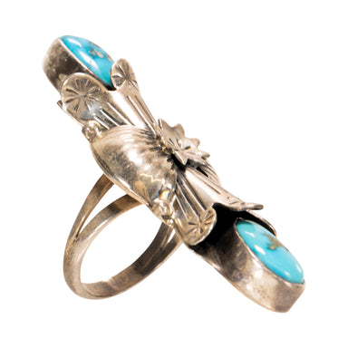 Turquoise and Sterling Ring, Jewelry, Ring, Native