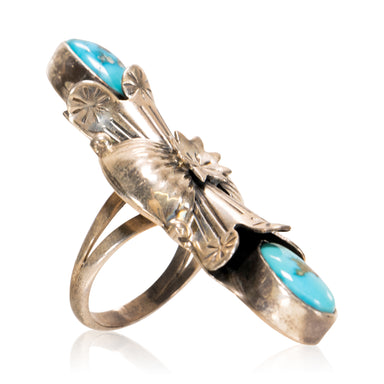 Turquoise and Sterling Ring, Jewelry, Ring, Native