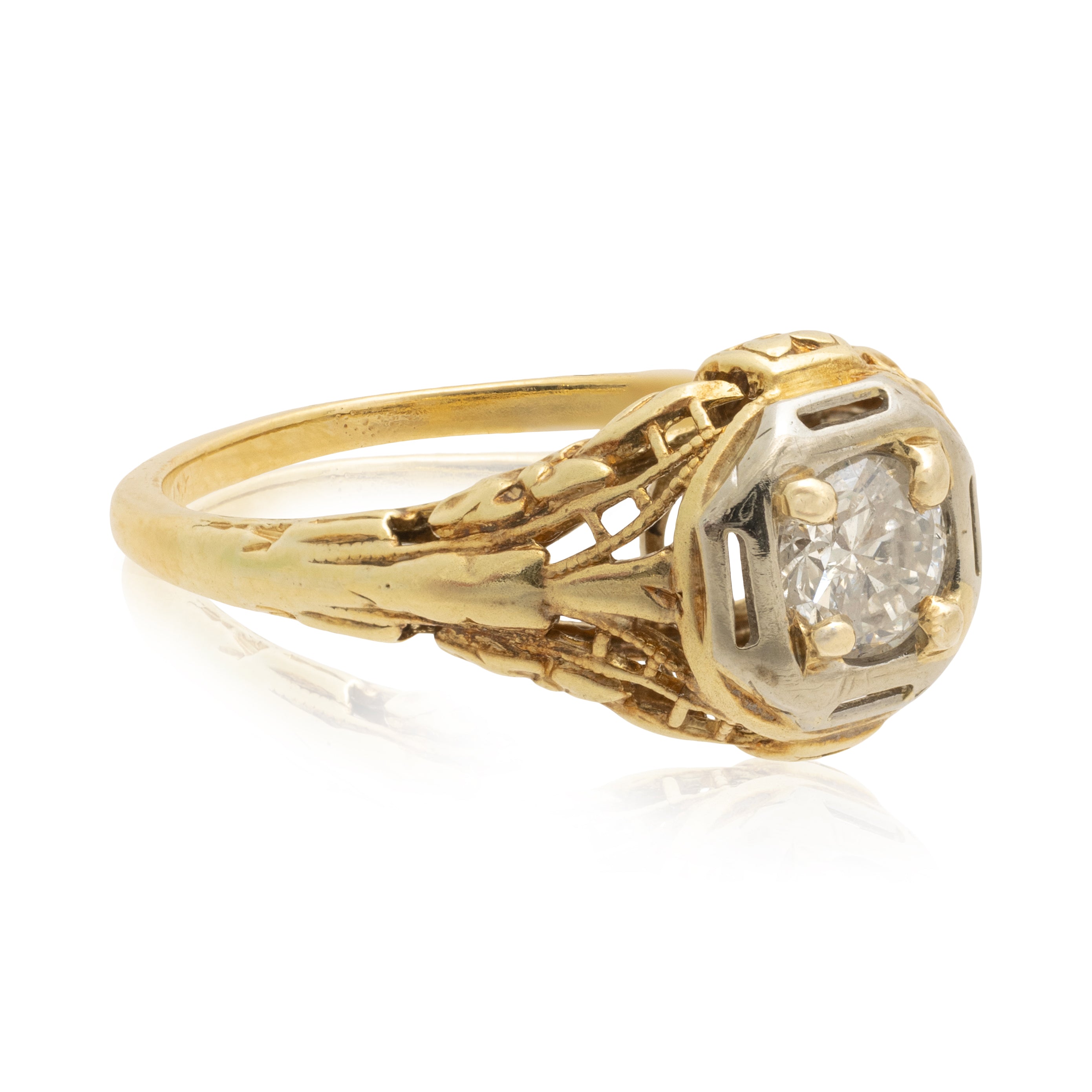 14k Gold and .33ct Diamond Ring, Jewelry, Ring, Estate