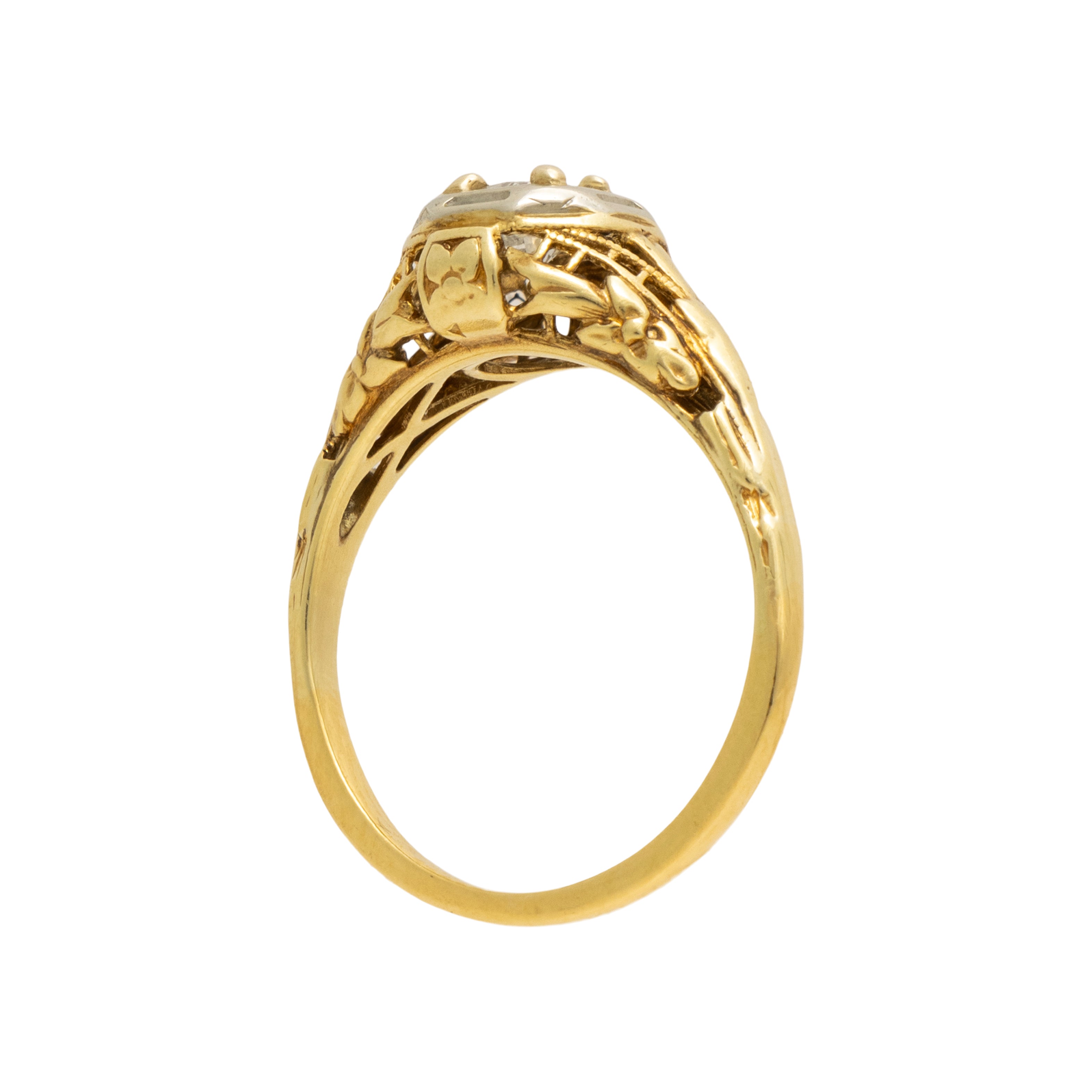 14k Gold and .33ct Diamond Ring