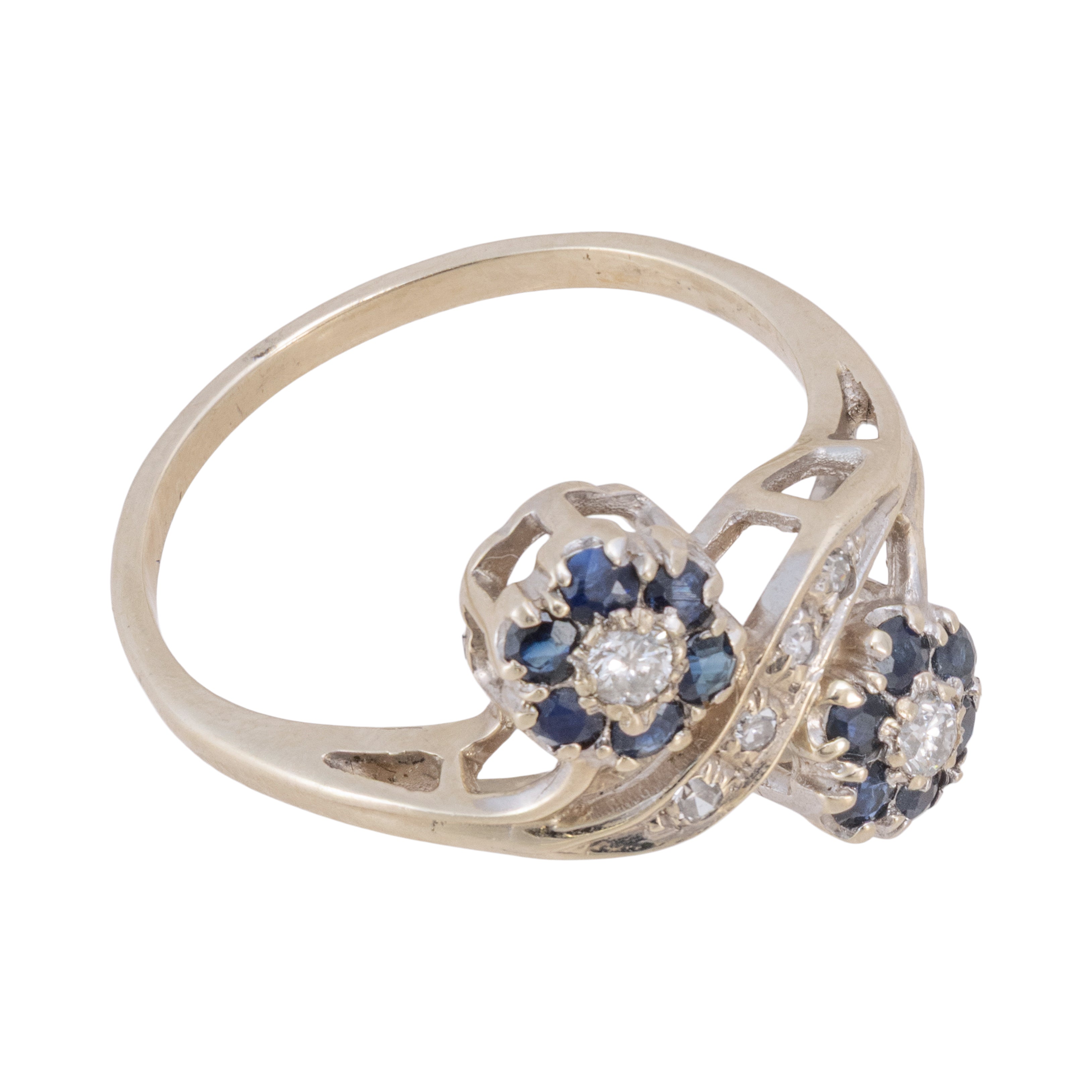 10k Gold Diamond and Sapphire Ring, Jewelry, Ring, Estate