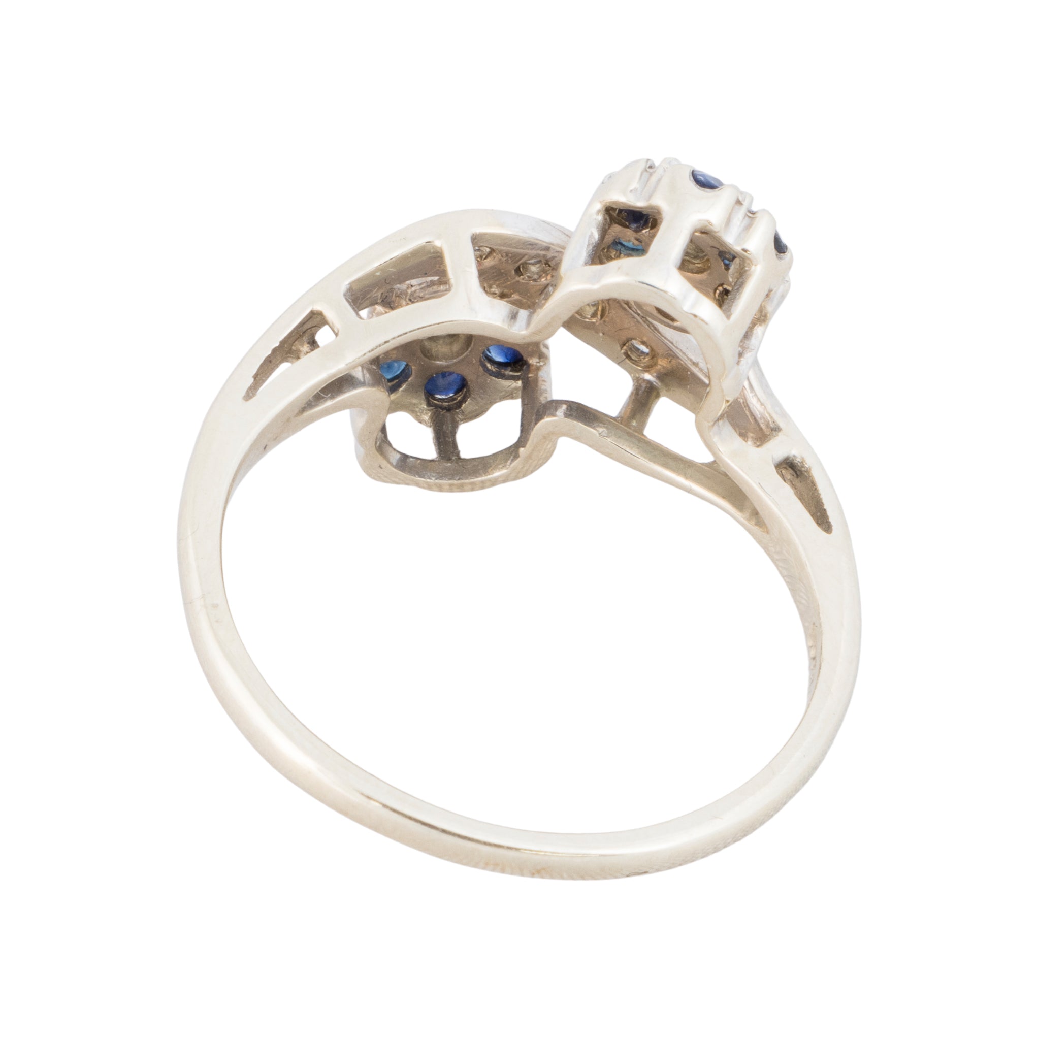 14k Gold Diamond and Sapphire Ring