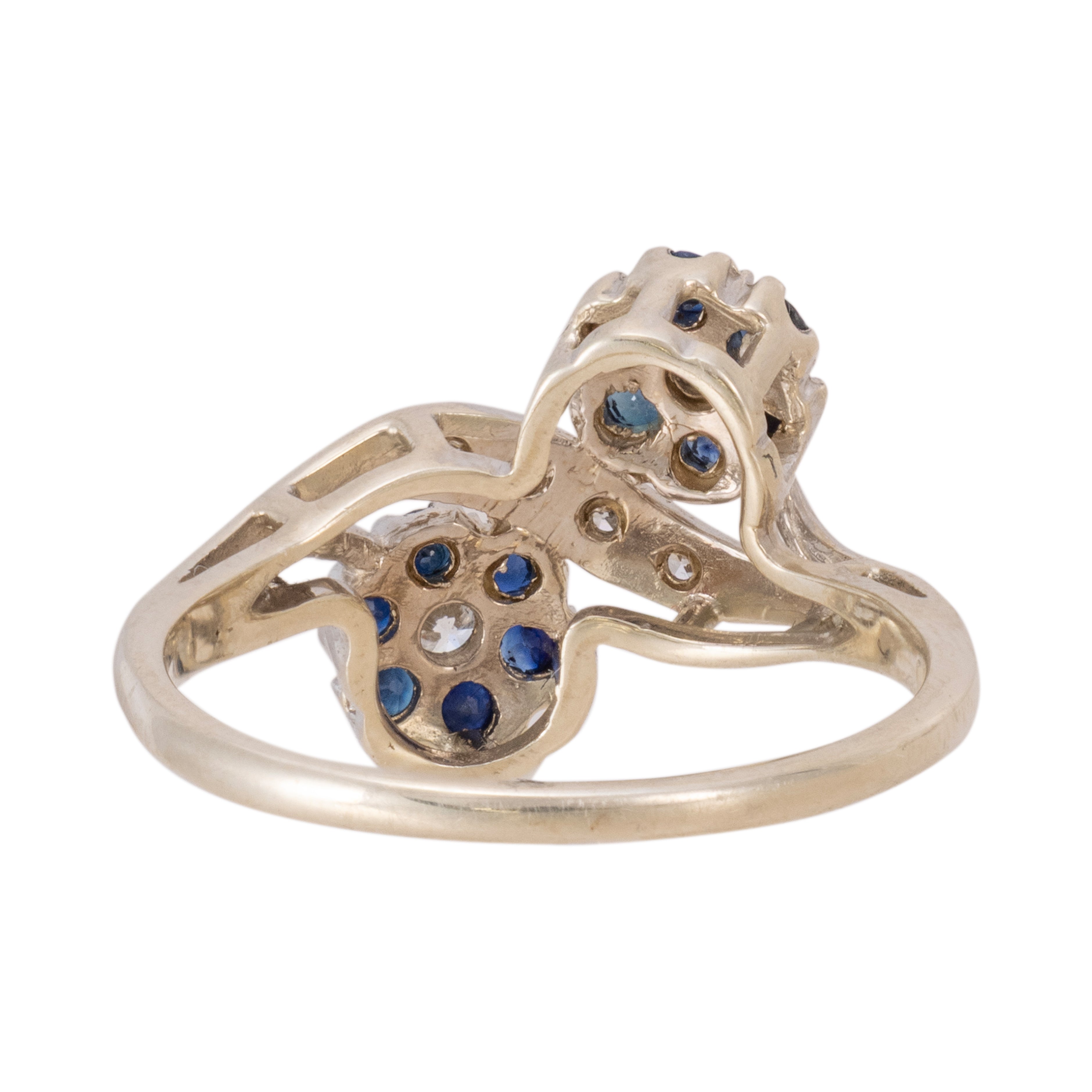 10k Gold Diamond and Sapphire Ring