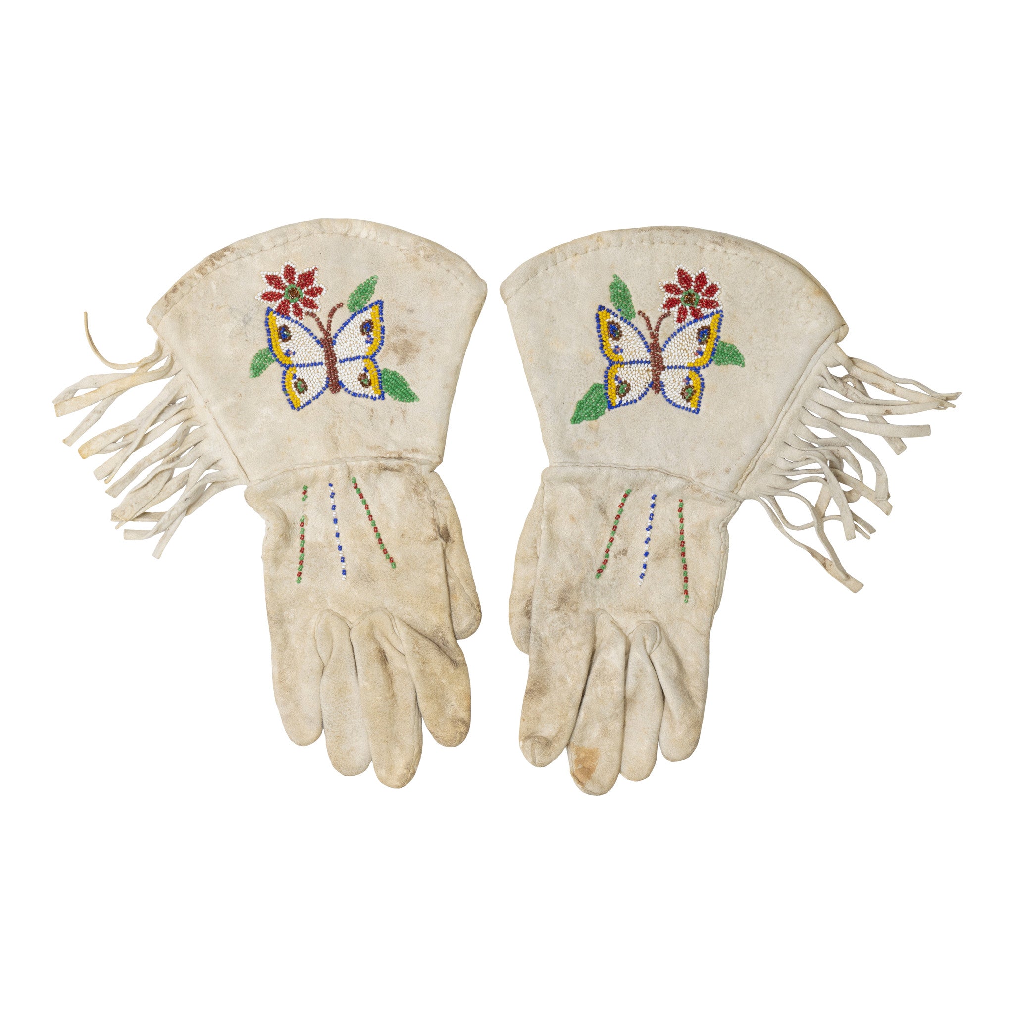 Shoshone Gauntlets, Native, Garment, Gauntlets