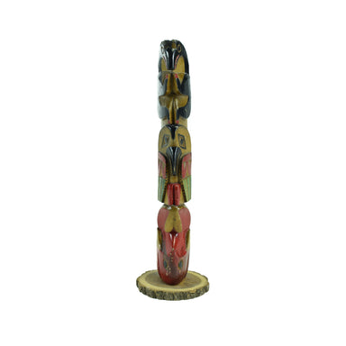 Nuu-chah-nulth Three Figure Model Totem, Native, Carving, Totem Pole