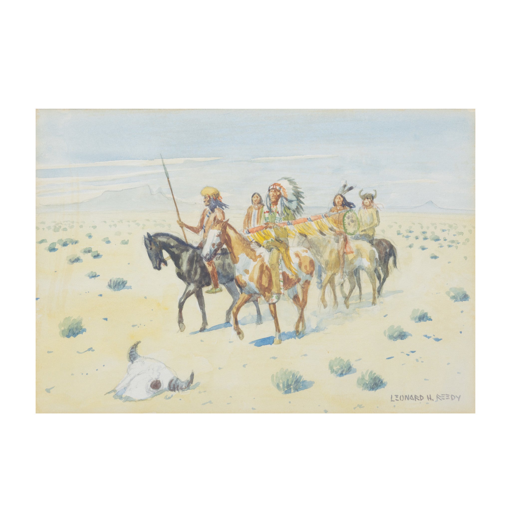 Cheyenne War Party by Leonard Reedy, Fine Art, Painting, Western