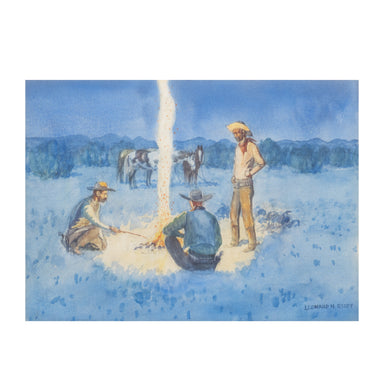 The Night Camp by Leonard Reedy, Fine Art, Painting, Western