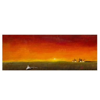 Teepee Sunset by Mario Rabago, Fine Art, Painting, Native American
