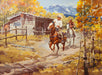 Autumn Ride by Newman Myrah, Fine Art, Painting, Western