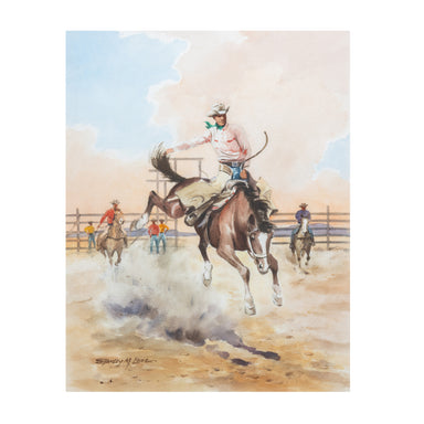 "Breakin' the Wild One" by Stanley Long, Fine Art, Painting, Western