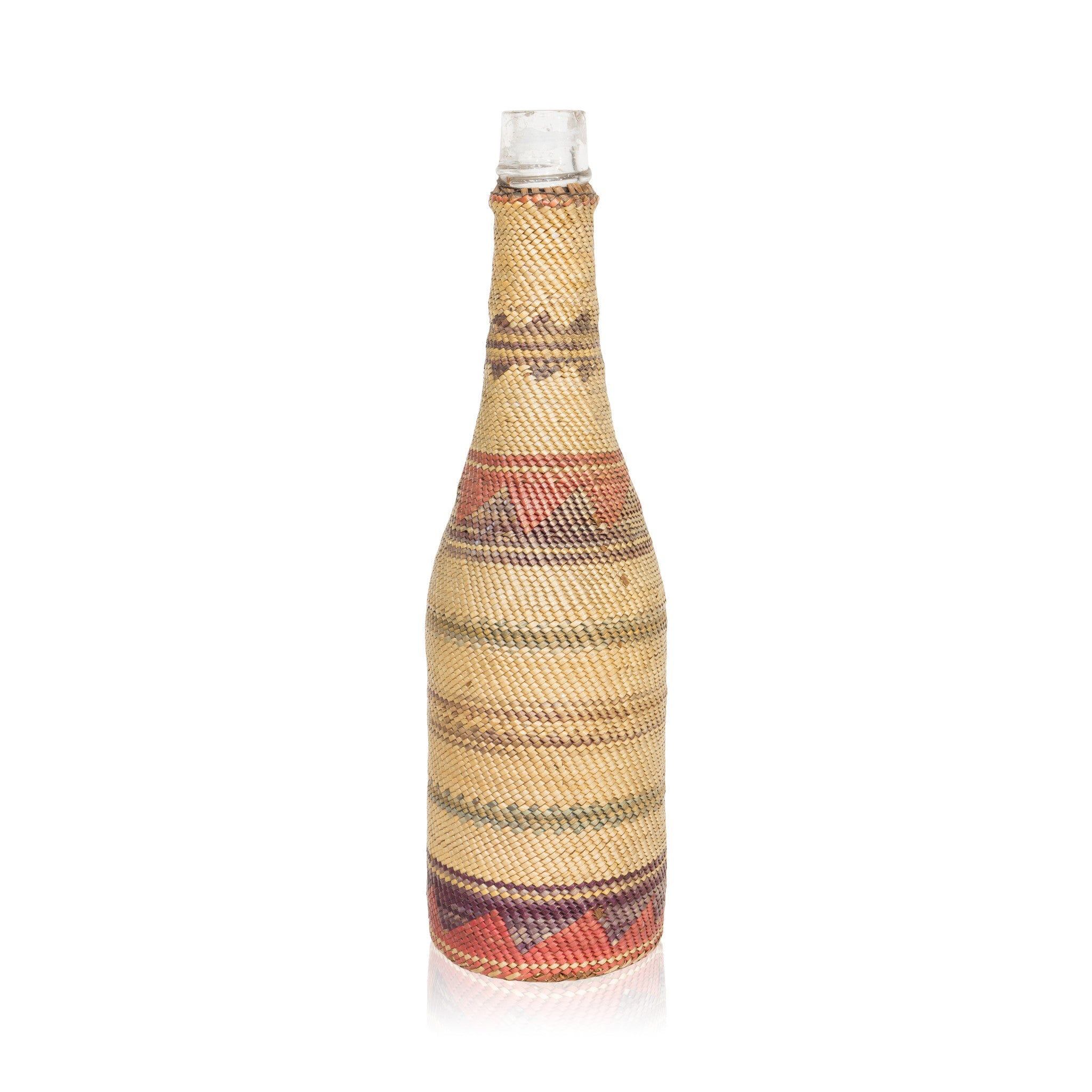 Makah Bottle Basket, Native, Basketry, Bottle Basket
