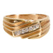 Diamond Ring with Wraparound Gold Band, Jewelry, Ring, Estate