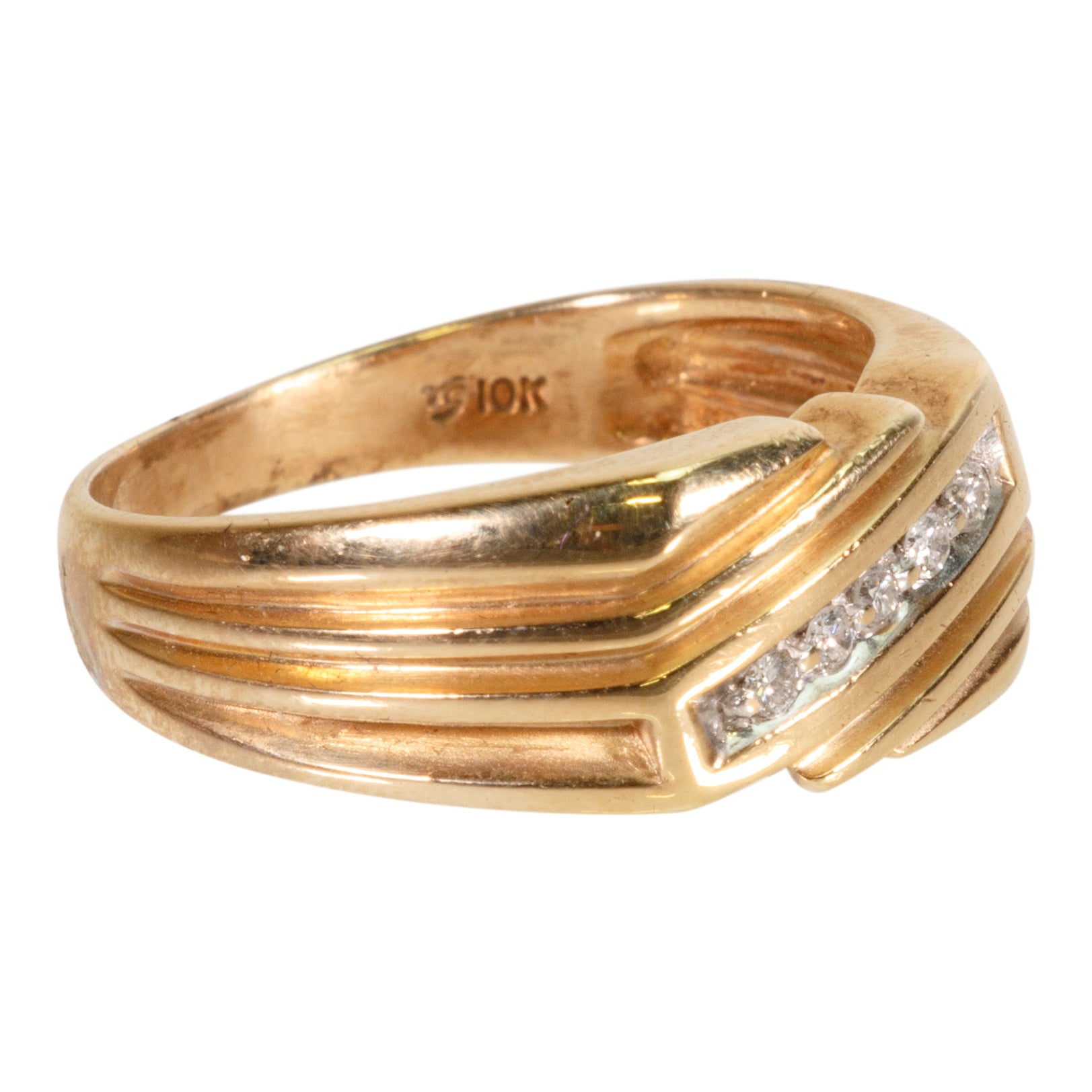 Diamond Ring with Wraparound Gold Band